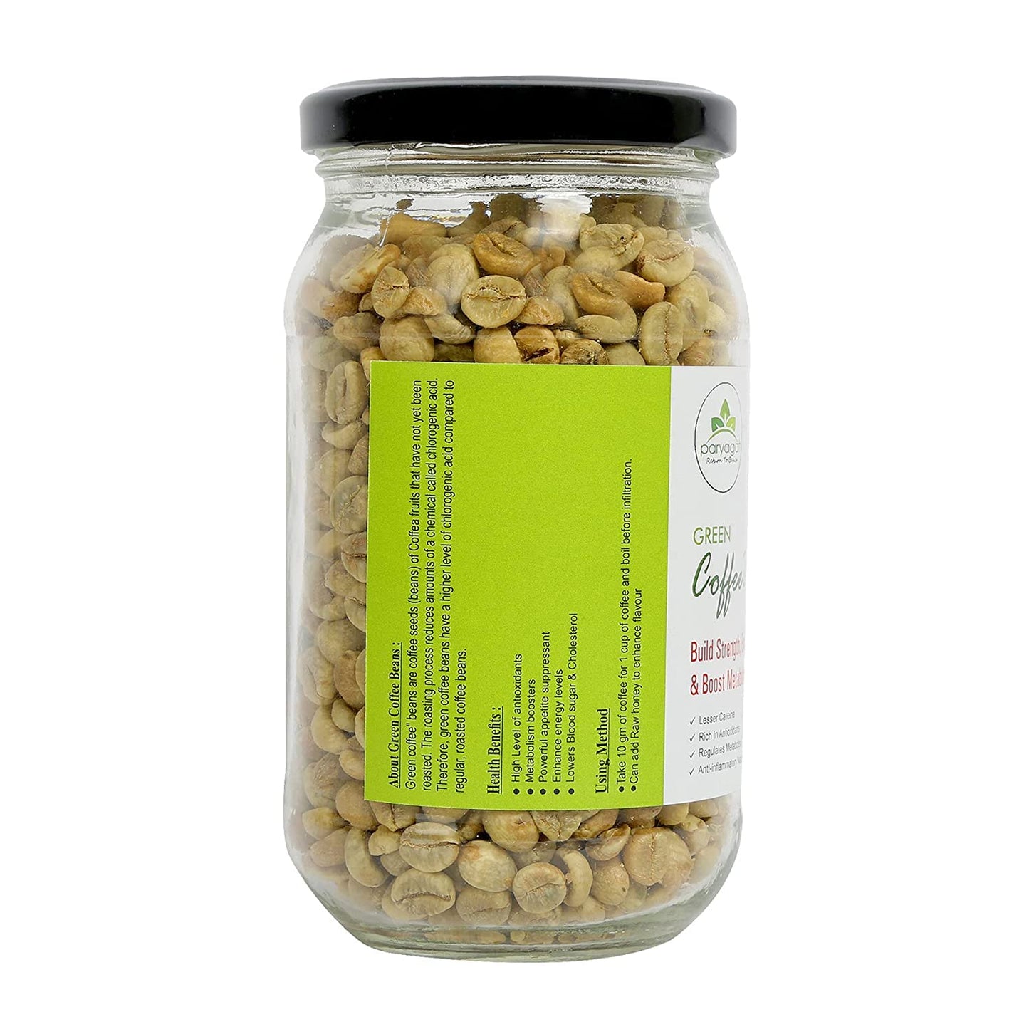 Premium Arabica Green Coffee Beans - 100% Pure & Unroasted, Fresh & Delicious, Boosts Metabolism, Builds Strength & Endurance, Ideal for Weight Loss - 250 Gm Pack