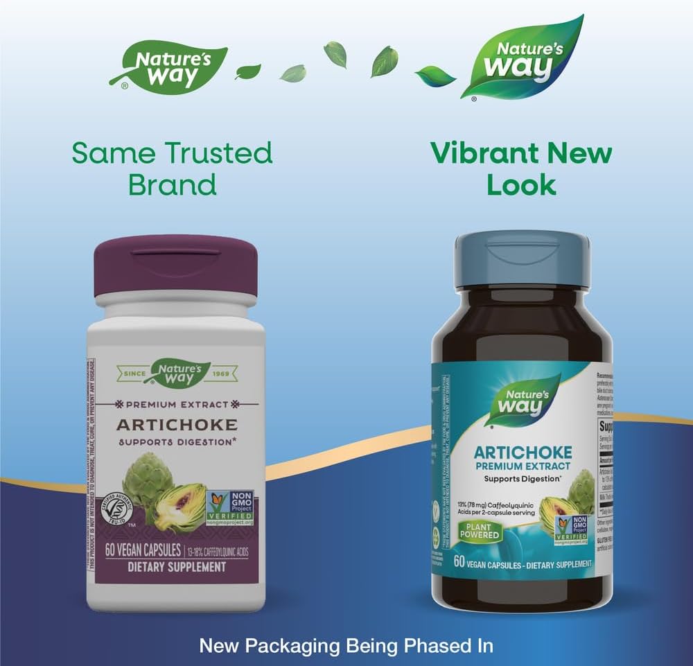Premium Artichoke Extract Capsules for Digestive Support - Non-GMO, Vegan, Gluten-Free - 60 Count