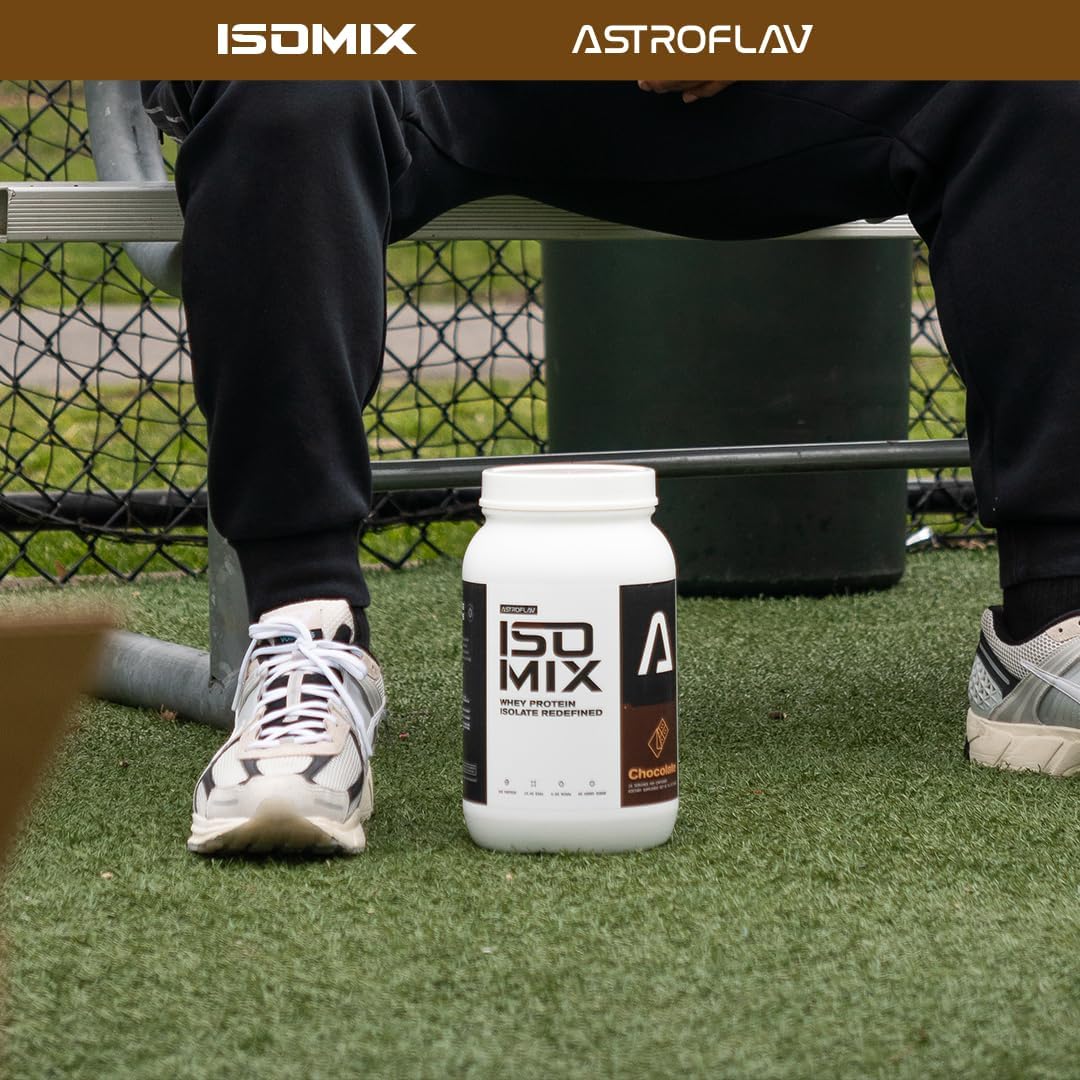 Premium ASTROFLAV IsoMix Chocolate Whey Protein Isolate Powder - 24g Protein, 0g Sugar, Low-Carb Blend with 6.5g BCAA and 13.4g EAA for Muscle Recovery and Growth