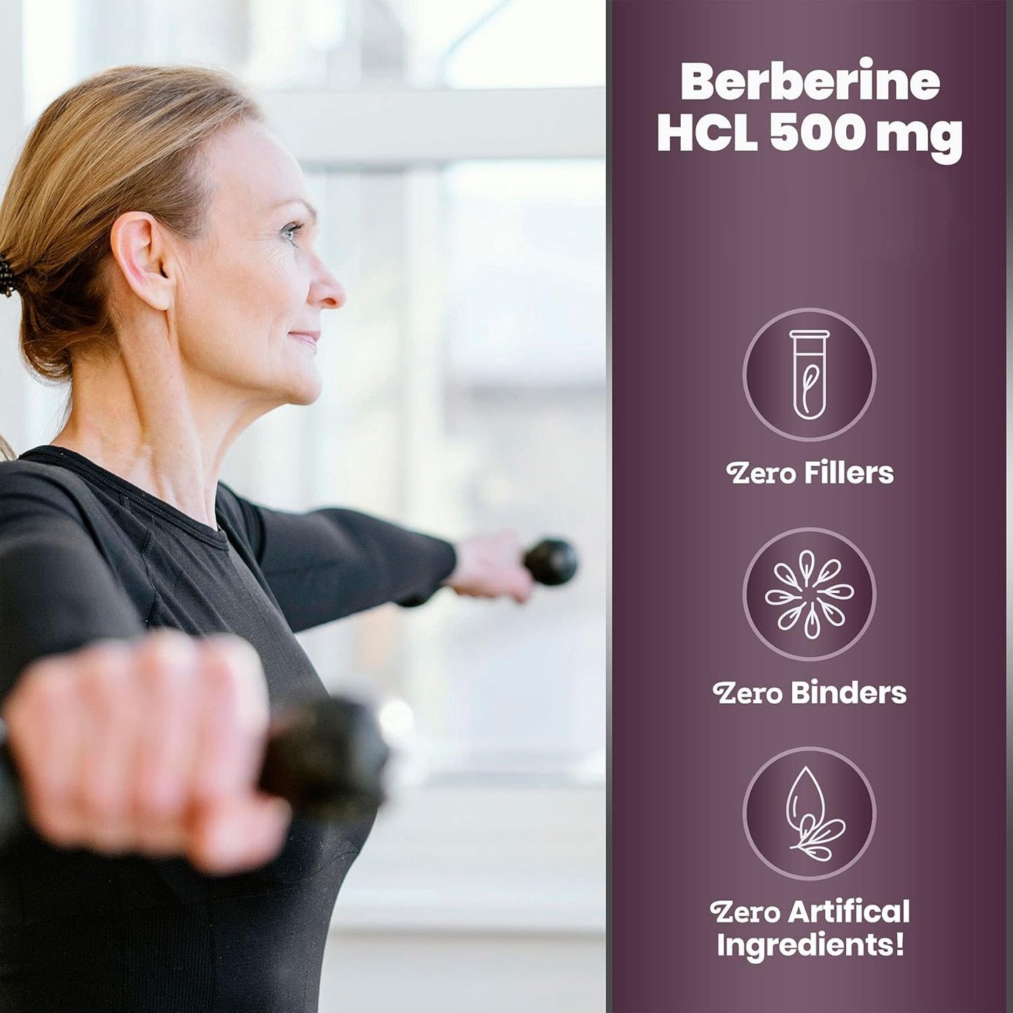 Premium Berberine HCl 500mg - 120 Capsules - Cardiovascular Gastrointestinal Immune Support - Chromium Cinnamon Supplement