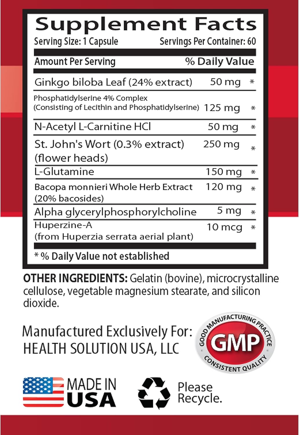 Premium Brain and Memory Booster Supplement - Enhance Processing Speed, Clarity, and Focus - Memory Support for a Youthful Mind - 120 Capsules