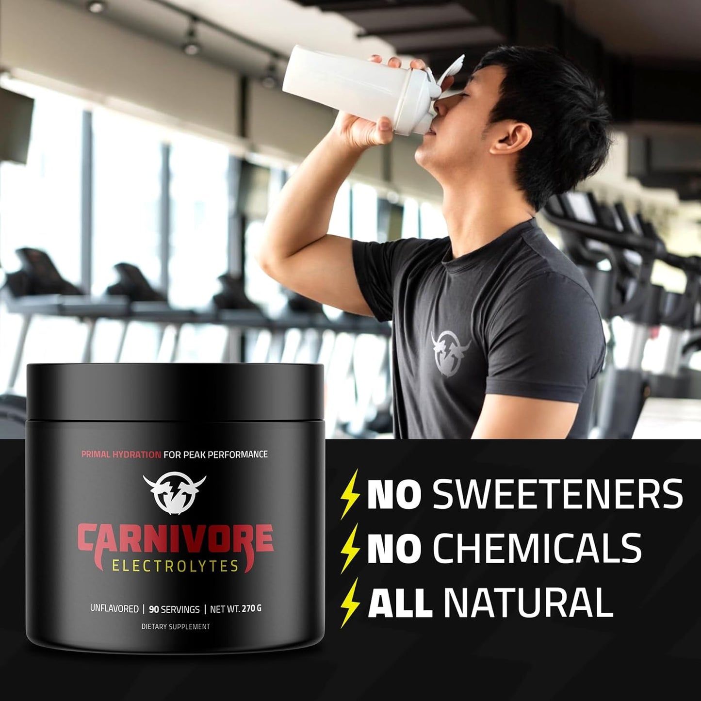 Premium Carnivore Diet Electrolyte Powder - Zero Carb, Keto Friendly - Balanced Electrolyte Support for Optimal Energy & Recovery - 90 Servings