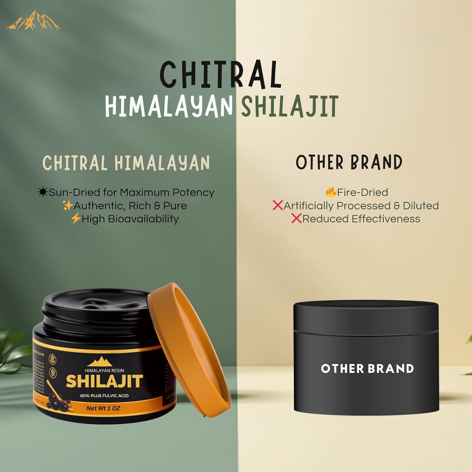Premium Chitral Himalayan Shilajit Resin - Authentic Gold-Graded Organic Supplement for Men & Women - 1 oz