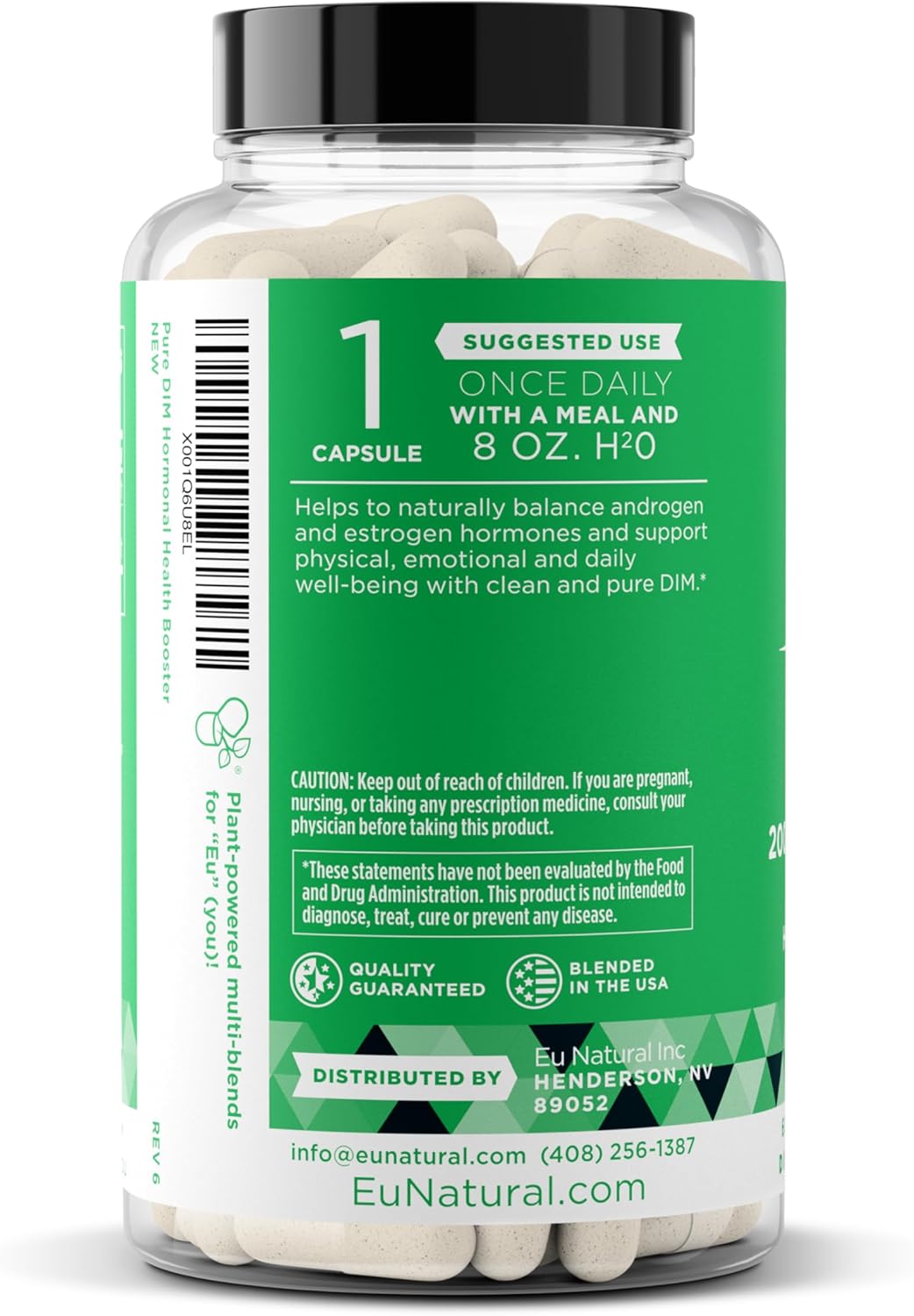 Premium DIM Supplement 200mg for Hormone Balance in Women & Men - Supports Energy, Stress & Menopause - Enhanced with BioPerine - 60 Vegan Capsules