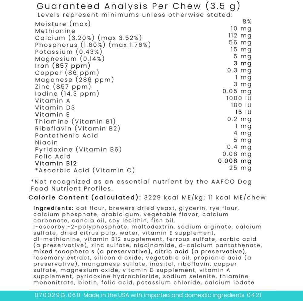 Premium Dog Multivitamin Soft Chews with 25 Essential Nutrients for Skin, Coat, Joints, and Digestion - 60 Chews