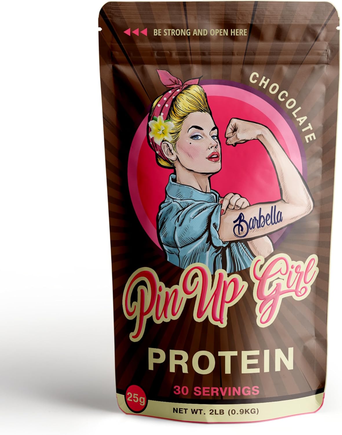 Premium Dutch Chocolate Whey Protein Isolate Powder for Women | 25g Protein | Muscle-Building Formula | Fat Free, Low Cal, No Added Sugar | 32oz