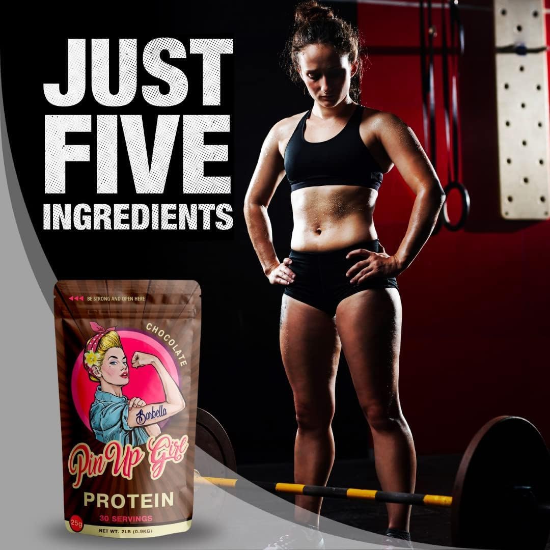 Premium Dutch Chocolate Whey Protein Isolate Powder for Women | 25g Protein | Muscle-Building Formula | Fat Free, Low Cal, No Added Sugar | 32oz