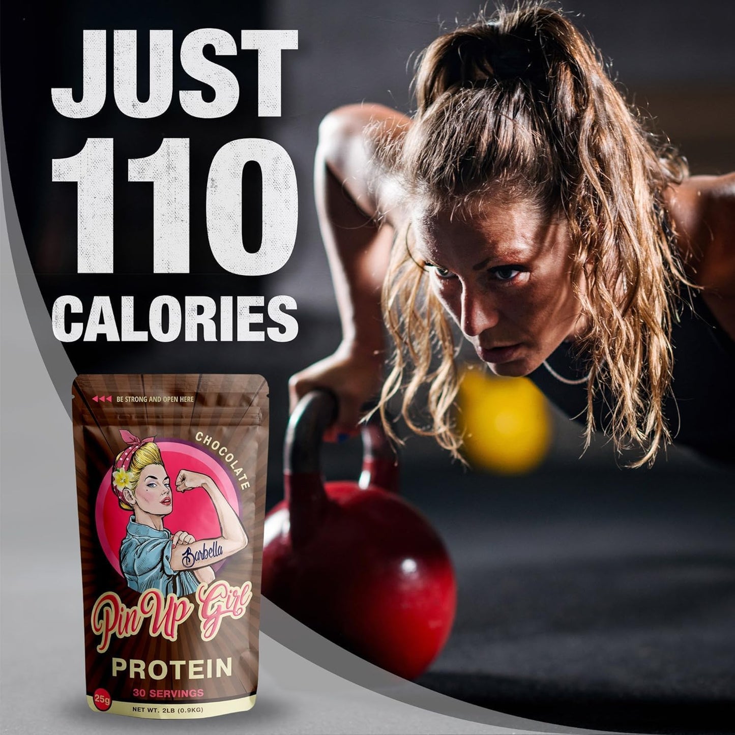 Premium Dutch Chocolate Whey Protein Isolate Powder for Women | 25g Protein | Muscle-Building Formula | Fat Free, Low Cal, No Added Sugar | 32oz