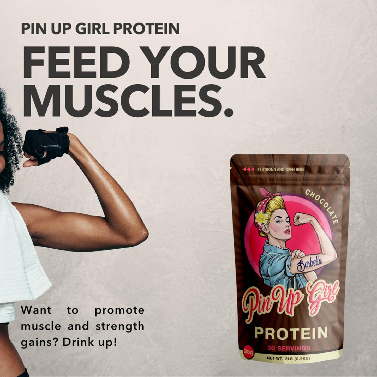 Premium Dutch Chocolate Whey Protein Isolate Powder for Women | 25g Protein | Muscle-Building Formula | Fat Free, Low Cal, No Added Sugar | 32oz
