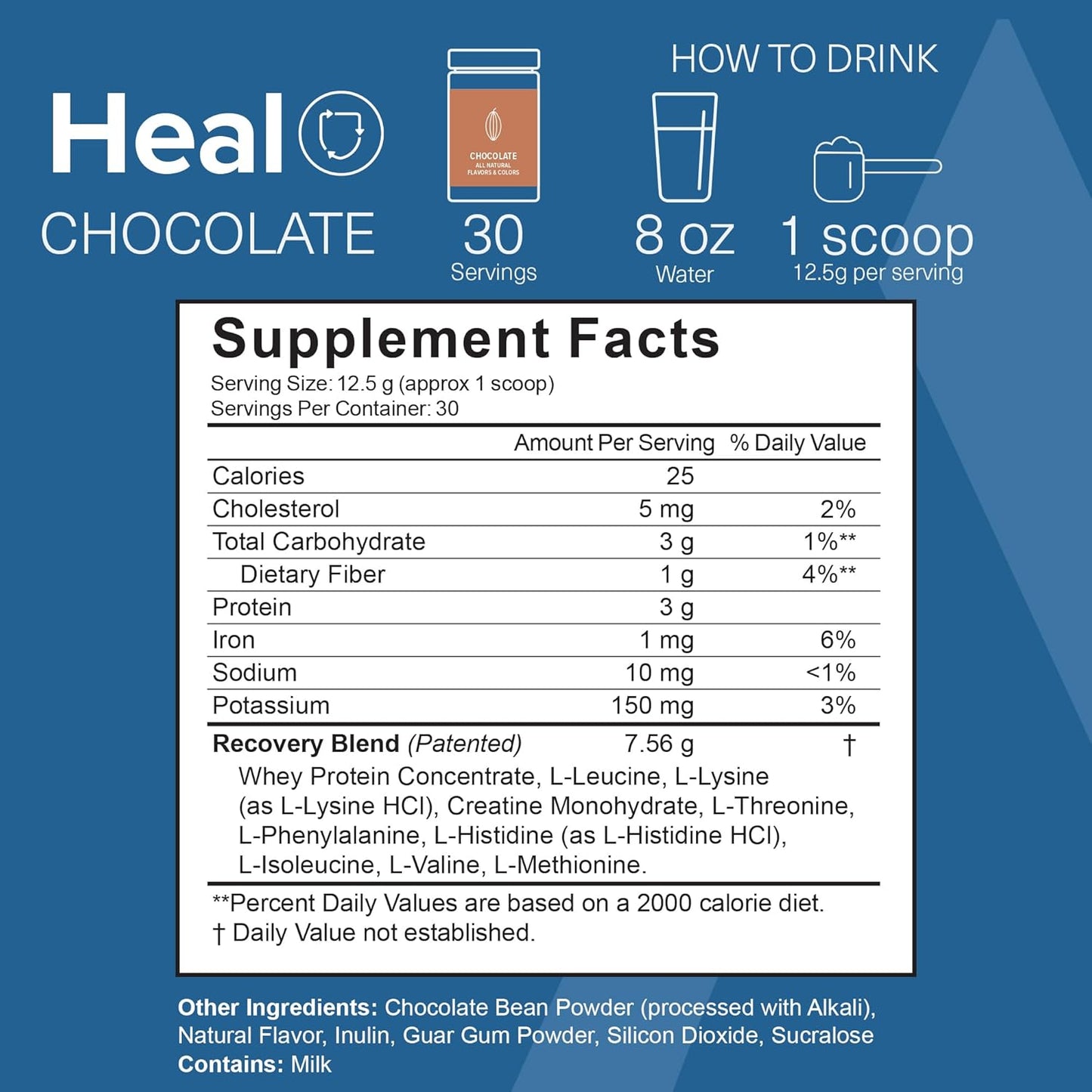 Premium EAA Post Workout Recovery Drink with Creatine Monohydrate - Vegan and Keto-Friendly Chocolate Flavor - 13.23oz
