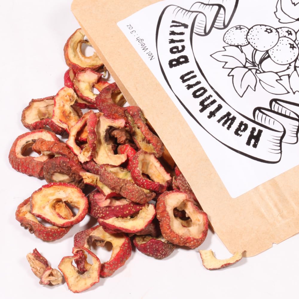 Premium EidolonGreen Chinese Medicinal Herb Hawthorn Berry (Shanzha) - Dried Bulk Herb 3 Oz (88 g) - High Quality Harvested Fruit