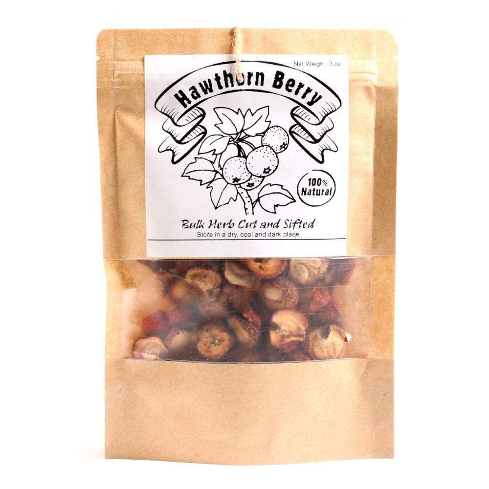 Premium EidolonGreen Chinese Medicinal Herb Hawthorn Berry (Shanzha) - Dried Bulk Herb 3 Oz (88 g) - High Quality Harvested Fruit