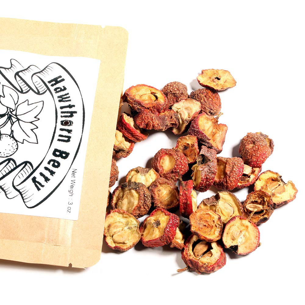 Premium EidolonGreen Chinese Medicinal Herb Hawthorn Berry (Shanzha) - Dried Bulk Herb 3 Oz (88 g) - High Quality Harvested Fruit