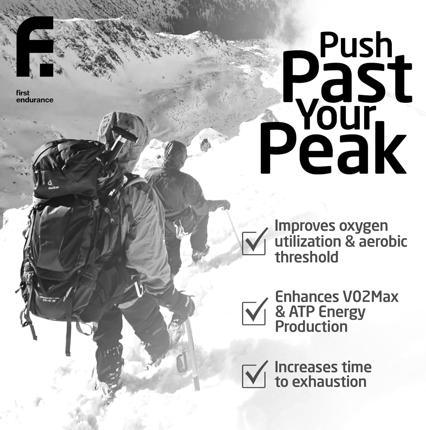 Premium Endurance Supplement - Boost Power, Increase Performance, Improve Oxygen Utilization | 120 Capsules | FIRST ENDURANCE OptygenHP