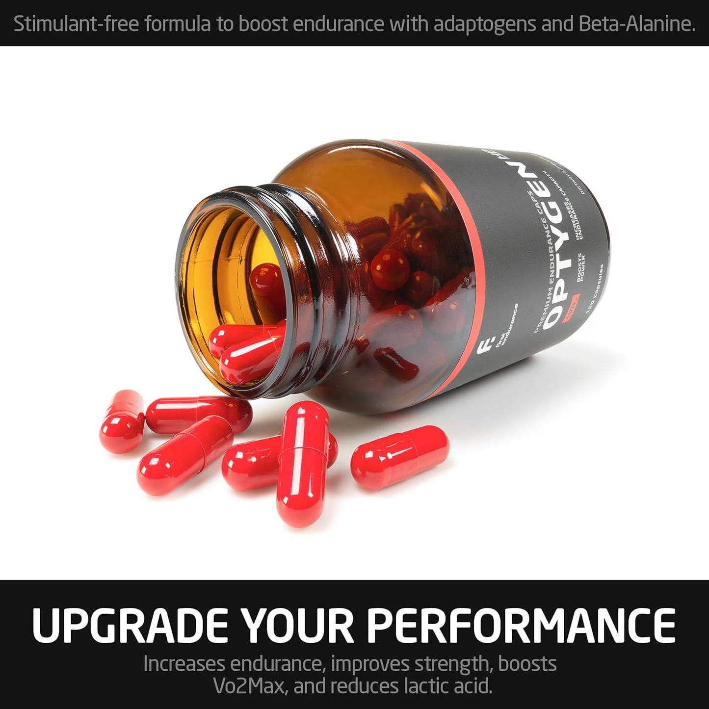 Premium Endurance Supplement - Boost Power, Increase Performance, Improve Oxygen Utilization | 120 Capsules | FIRST ENDURANCE OptygenHP