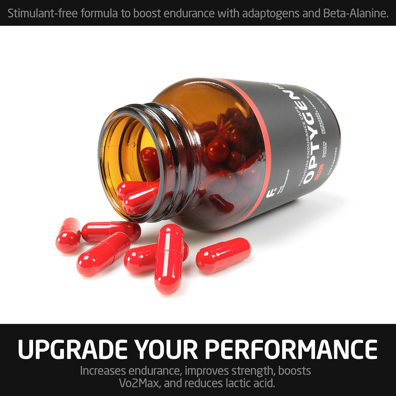 Premium Endurance Supplement - Boost Power, Increase Performance, Improve Oxygen Utilization | 120 Capsules | FIRST ENDURANCE OptygenHP