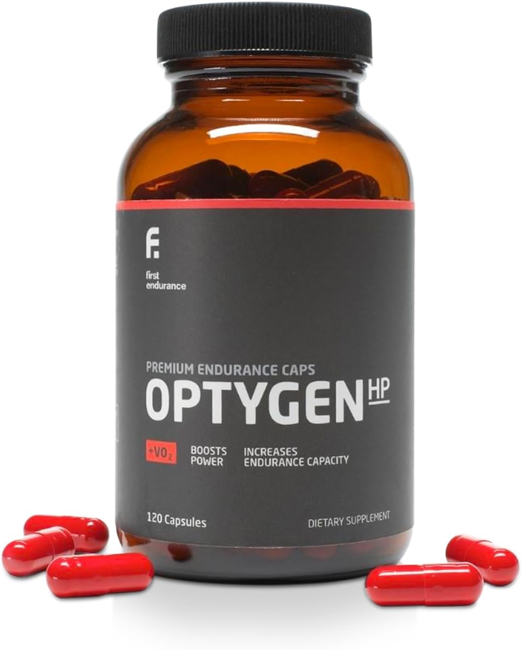 Premium Endurance Supplement - Boost Power, Increase Performance, Improve Oxygen Utilization | 120 Capsules | FIRST ENDURANCE OptygenHP