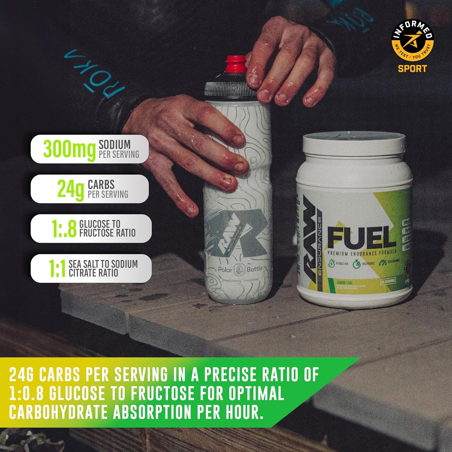 Premium Endurance Supplement Powder - Orange Flavor (60 Servings) - Boost Performance, Hydration, and Stamina for Workouts - 24g Carbs, 300mg Sodium