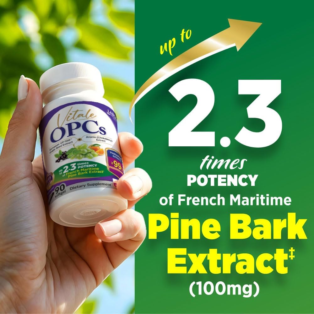 Premium European Grape Seed Extract with Aronia & Citrus Bioflavonoids | Supports Circulation, Skin Health & Cellular Protection | 90 Softgels by LABO Nutrition