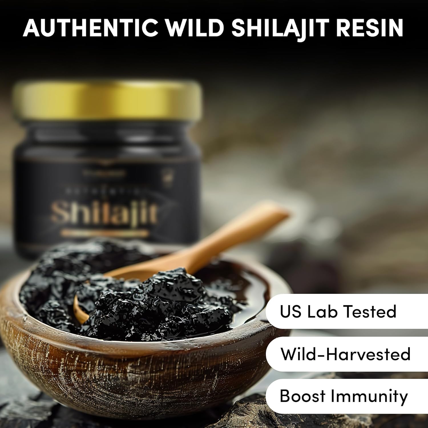 Premium Gold Grade TruePeak Himalayan Shilajit Resin - 500mg Max Potency, 85 Trace Minerals, Fulvic & Humic Acid - Energy & Immune Boost - 30g