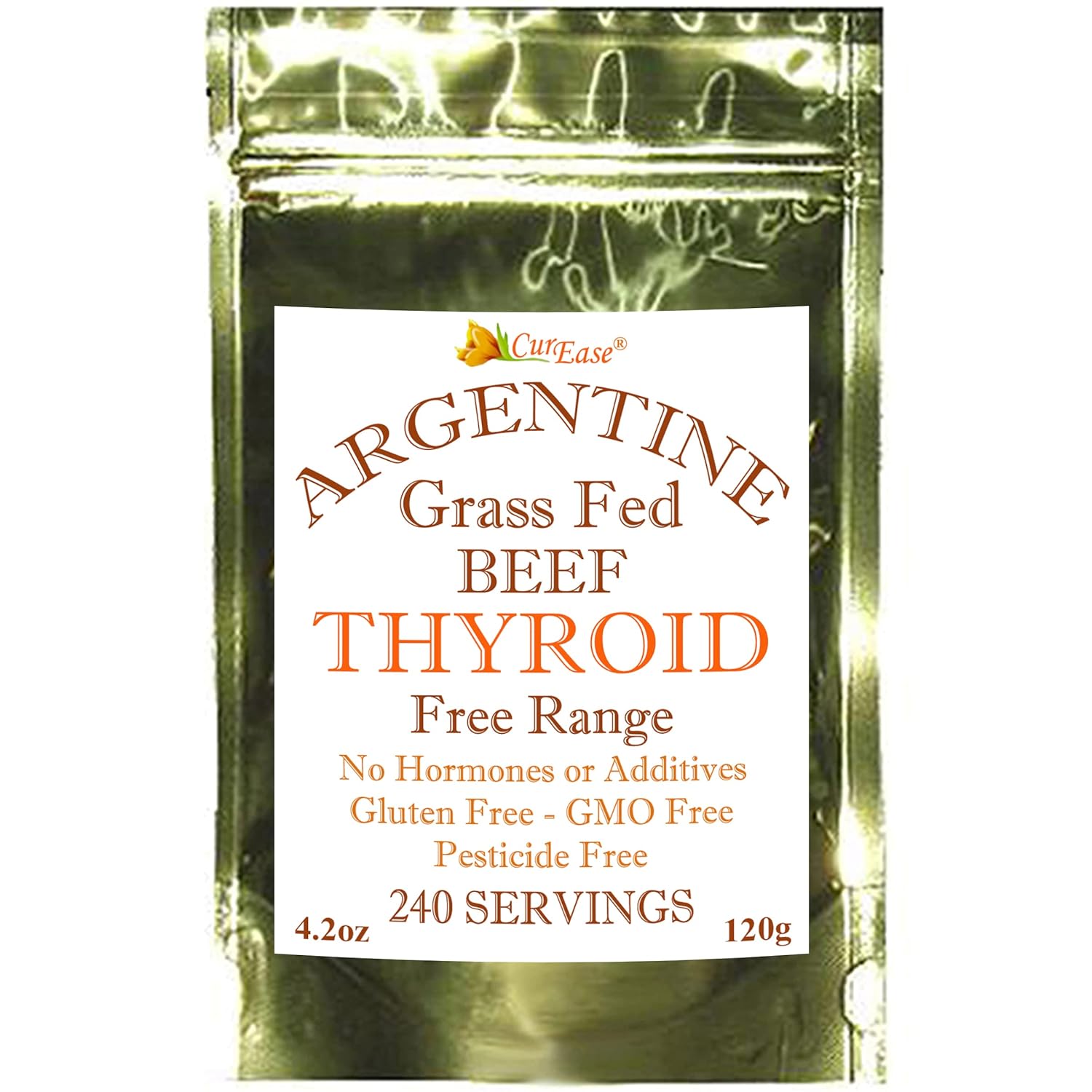 Premium Grass-Fed Argentine Beef Thyroid Powder - 4.2oz