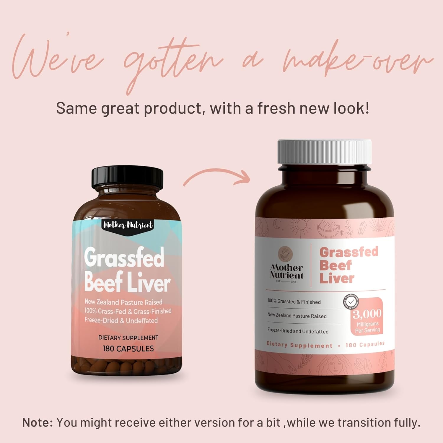 Premium Grass Fed Beef Liver Capsules from New Zealand - Rich in Vitamins A, B12, Iron, Protein - 180 Capsules for 45 Days