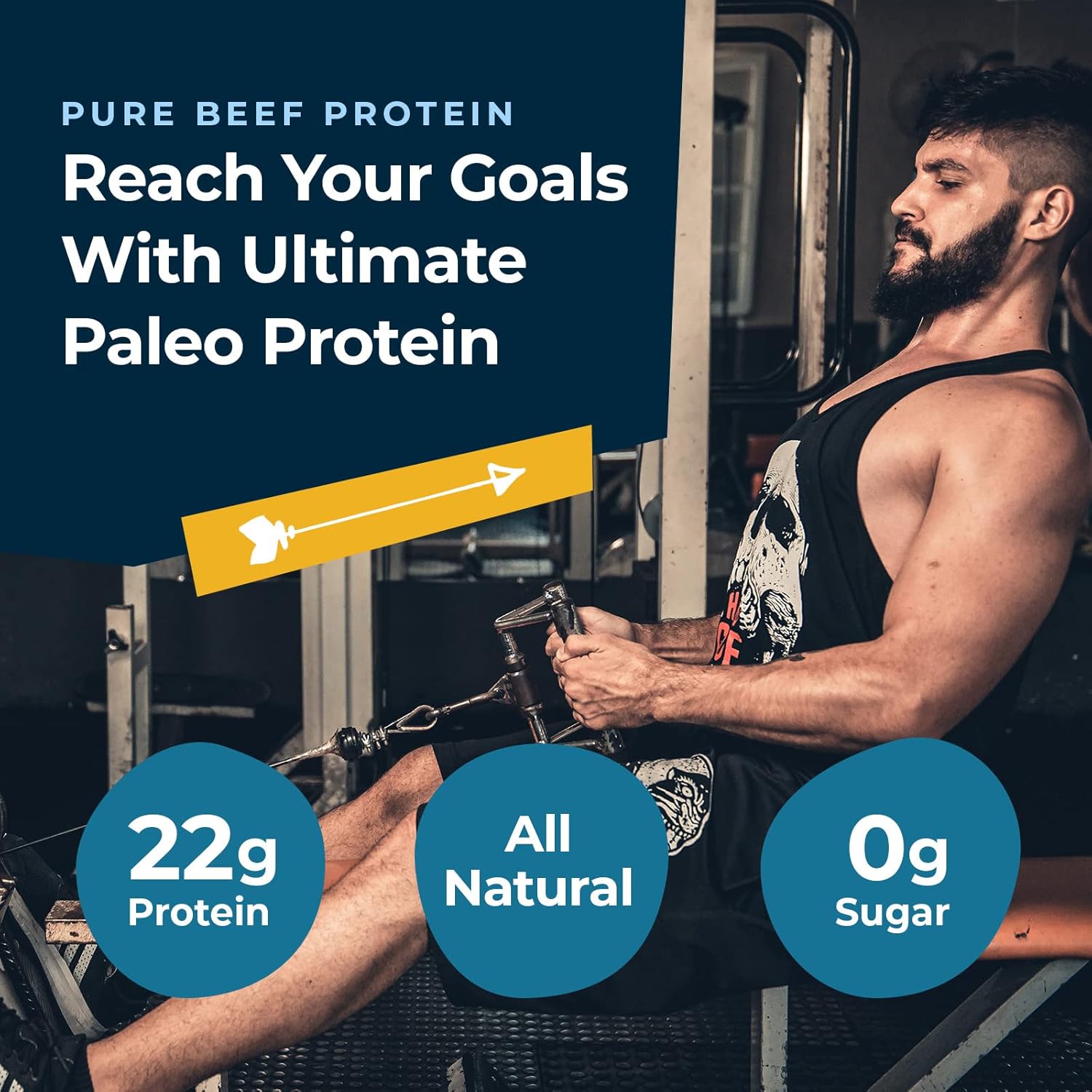Premium Grass Fed Beef Protein Powder with Collagen Peptides - Vanilla Flavor | Paleo, Keto, and Gluten Free - 15 Servings