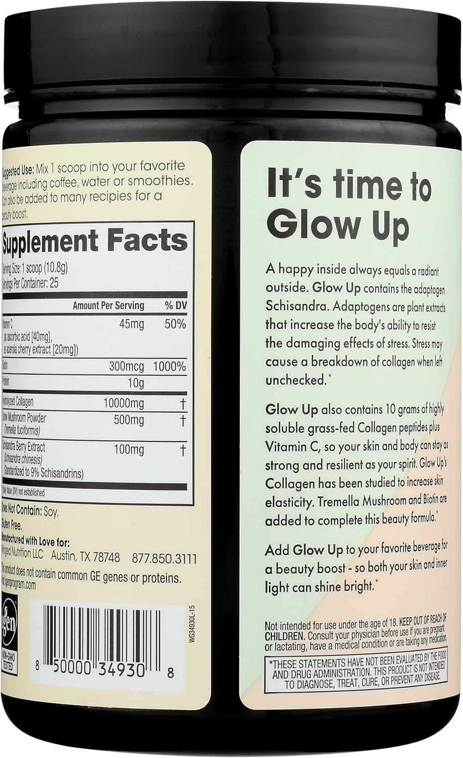Premium Grass Fed Collagen Powder for Women | Collagen Peptides with Adaptogens | Boost Hair, Skin, Nails | Vitamin C & Biotin | Unflavored - 25 Servings | Non GMO