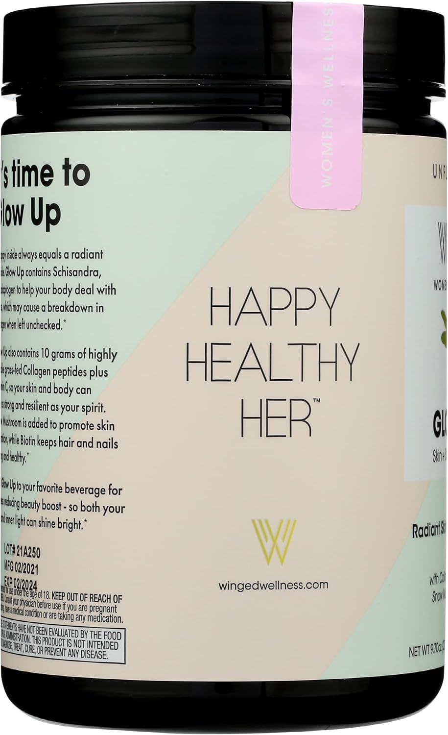 Premium Grass Fed Collagen Powder for Women | Collagen Peptides with Adaptogens | Boost Hair, Skin, Nails | Vitamin C & Biotin | Unflavored - 25 Servings | Non GMO