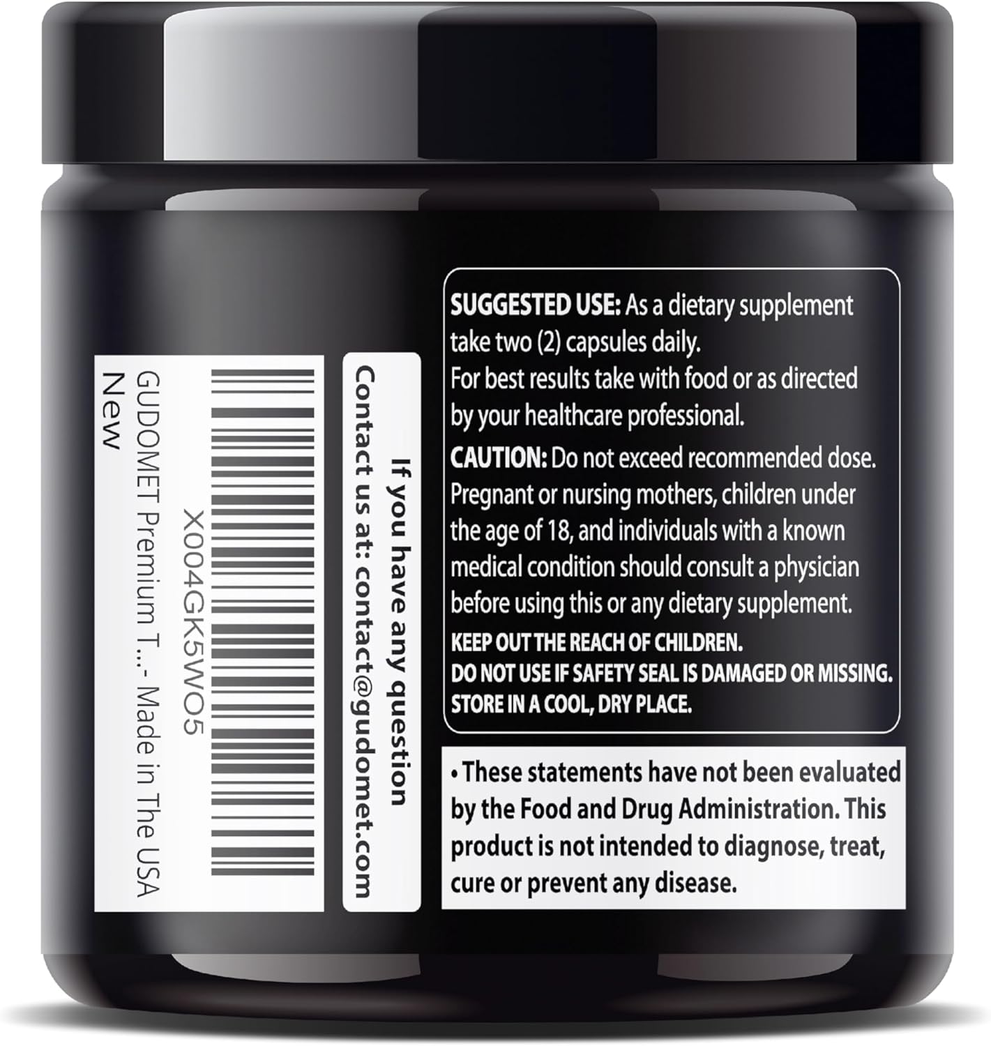 Premium GUDOMET TUDCA with Milk Thistle, Artichoke, Burdock & Black Pepper for Liver Health - 150 Capsules, Made in USA