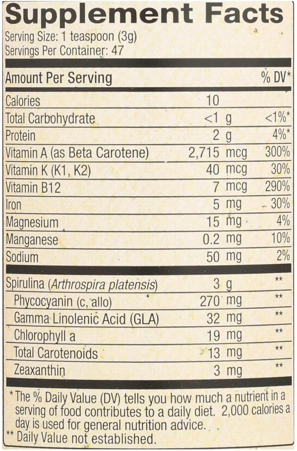 Premium Hawaiian Spirulina Powder - Vegan Superfood Supplement for Immune Support - Non-GMO Natural Multivitamin - 5oz