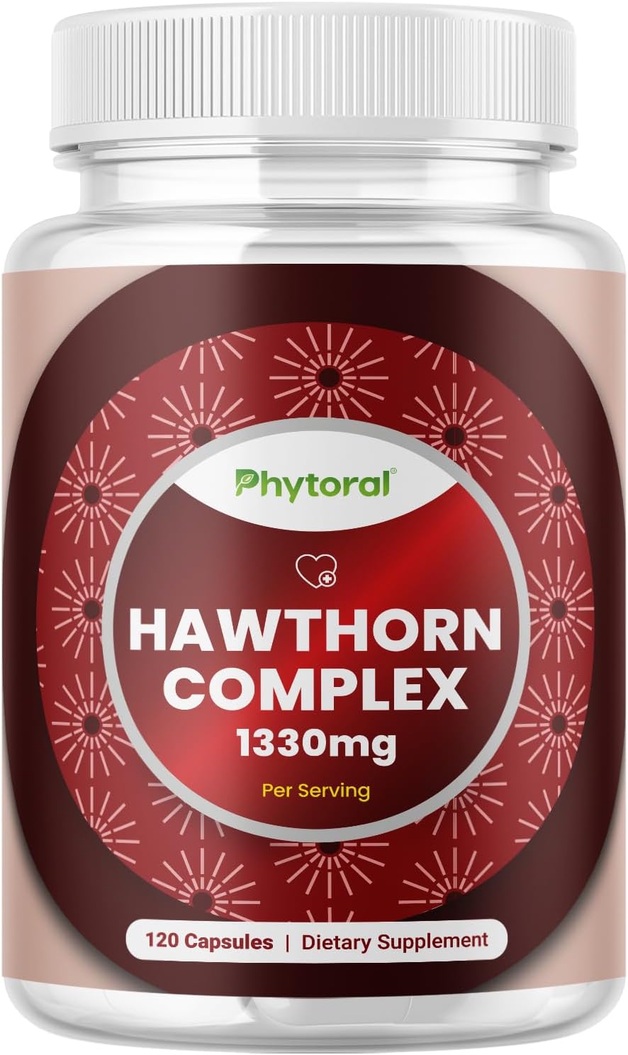 Premium Hawthorn Berry Capsules - Extra Strength Heart Health Supplement for Men and Women - 4:1 Extract - Non-GMO Herbal Vitamins - 120 Caps