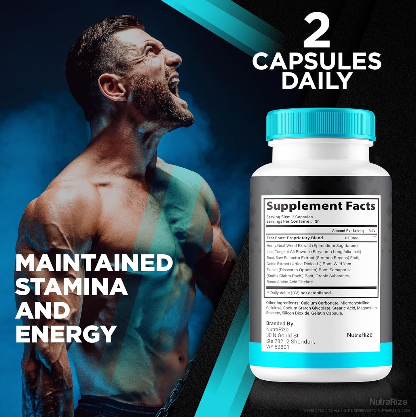 Premium HealthCharm Male Capsules (3 Pack) - All Natural Formula for Energy & Blood Flow - 180 Pastillas to Support Men's Health