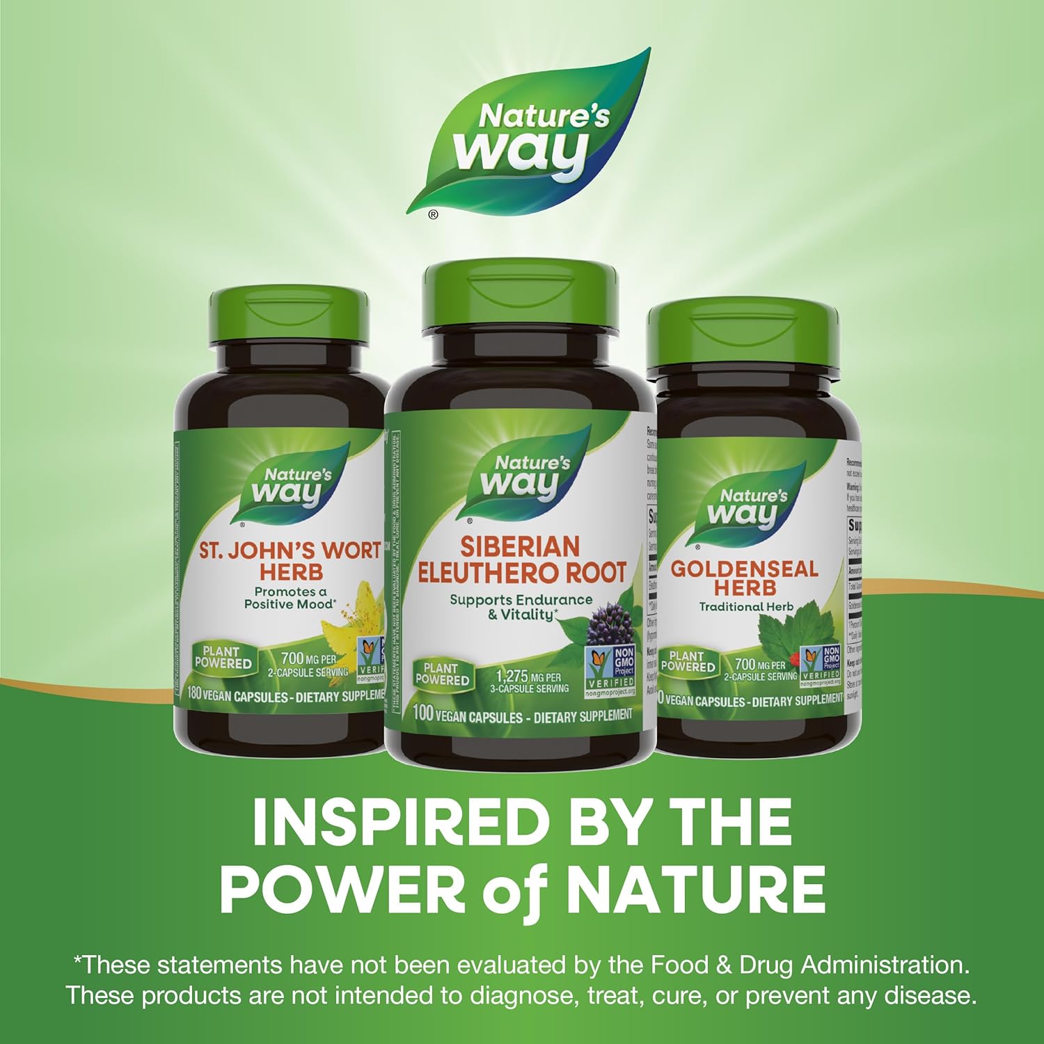 Premium Herbal Siberian Eleuthero Root Supplement for Endurance & Vitality*, Adaptogen*, 1,275mg, Non-GMO, 100 Capsules