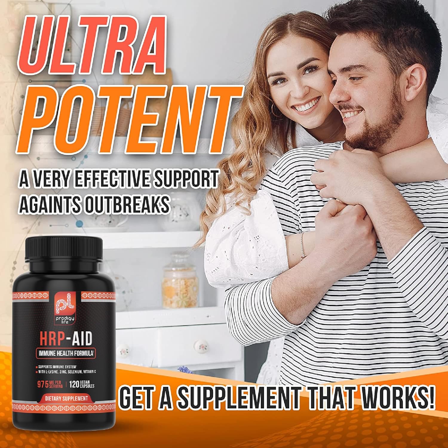 Premium Immune Support Cold Sore Medicine - Lysine Complex with Vitamin C and Zinc - All Natural Formula - 120ct