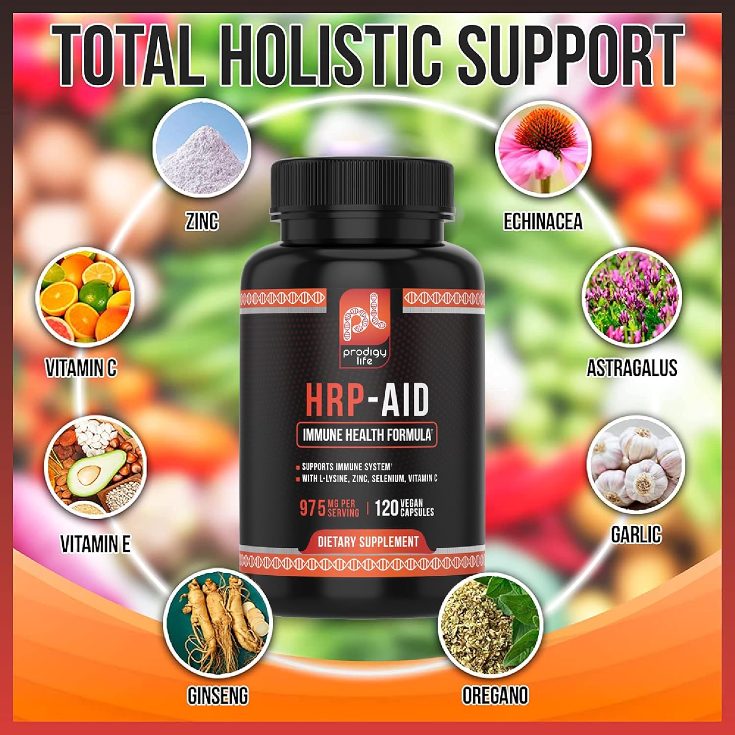 Premium Immune Support Cold Sore Medicine - Lysine Complex with Vitamin C and Zinc - All Natural Formula - 120ct