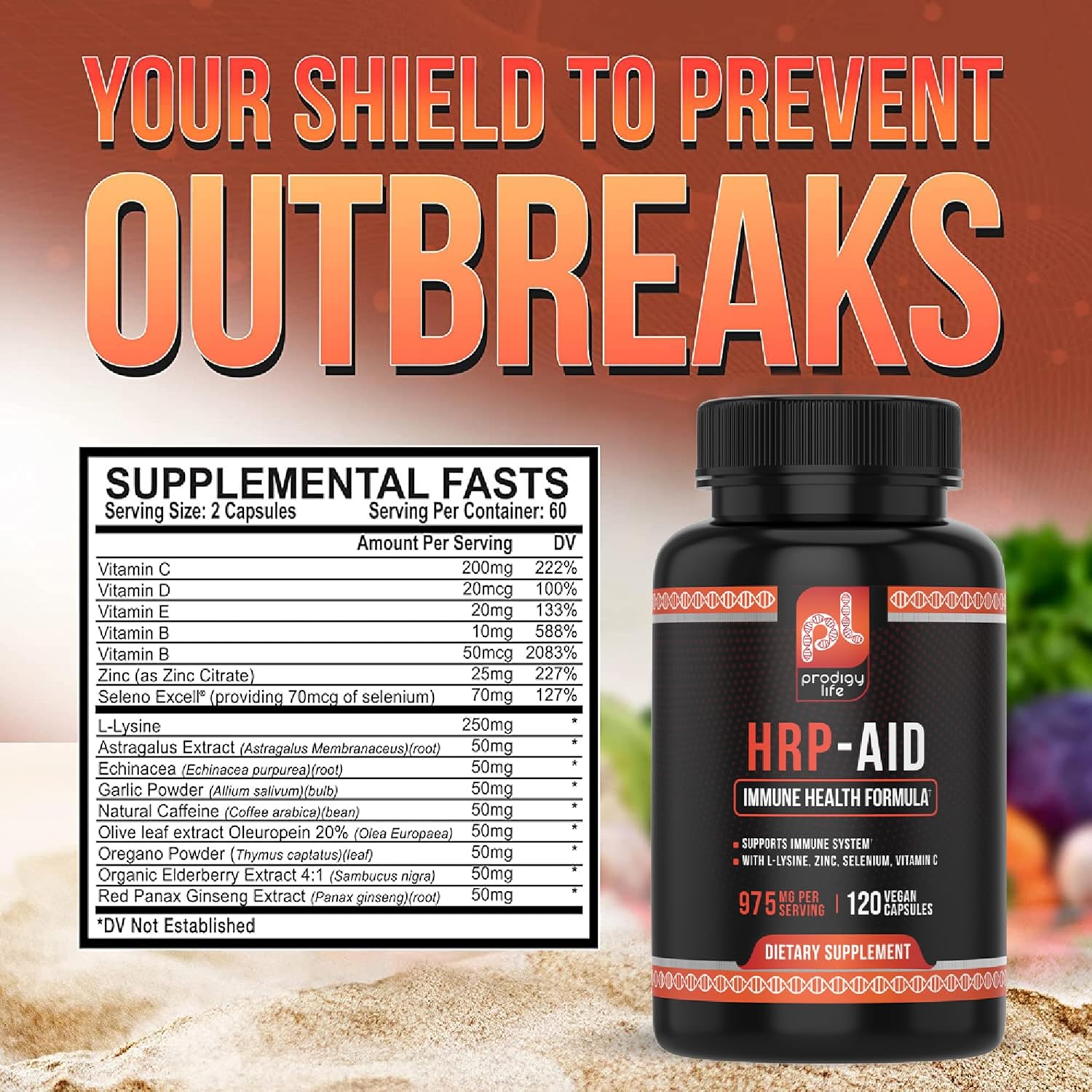 Premium Immune Support Cold Sore Medicine - Lysine Complex with Vitamin C and Zinc - All Natural Formula - 120ct