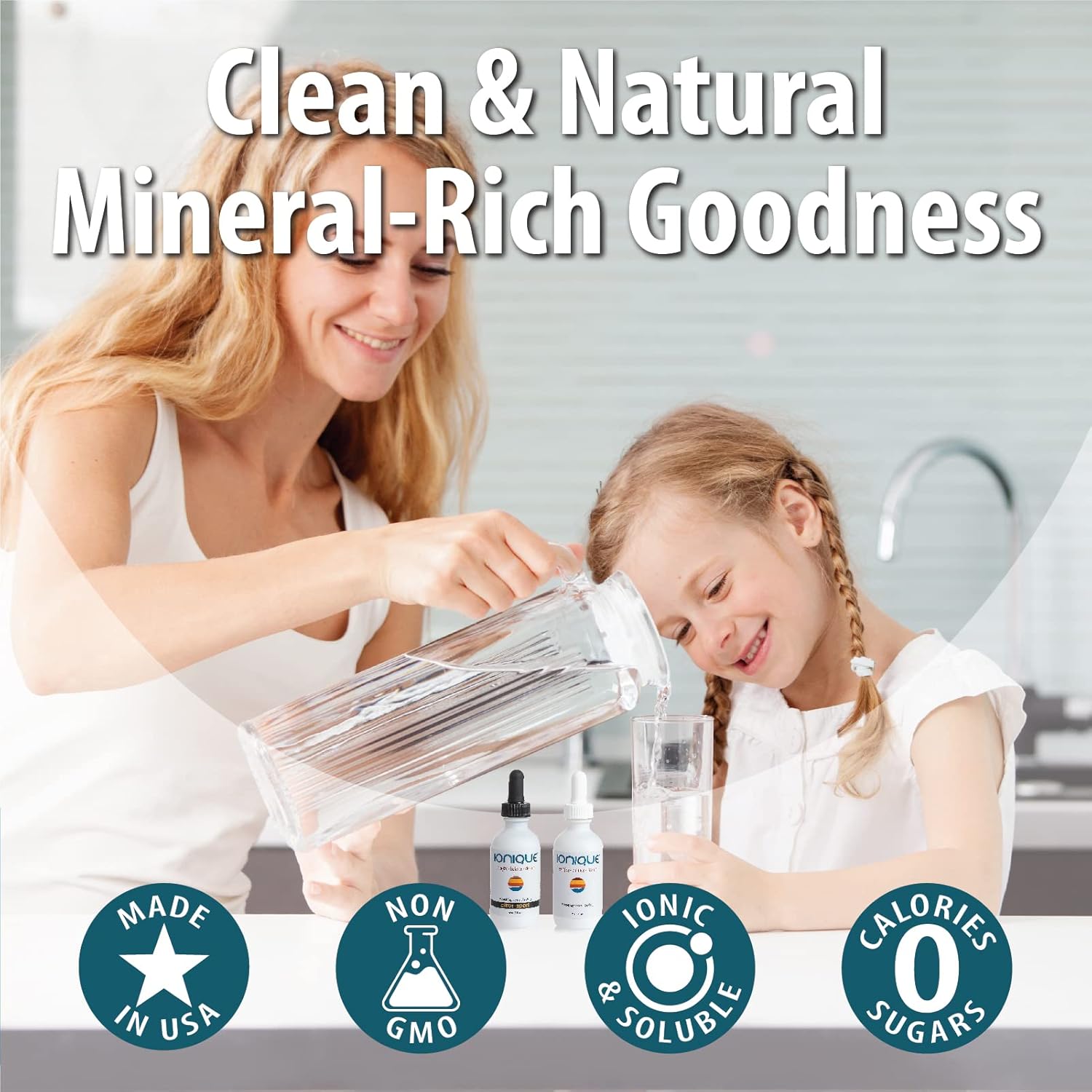 Premium Ionic Mineral Supplement for Enhanced Water - Magnesium, Trace Minerals & Electrolytes - Liquid Drops for Mineralizing Filtered and RO Water - Two 2 oz Bottles