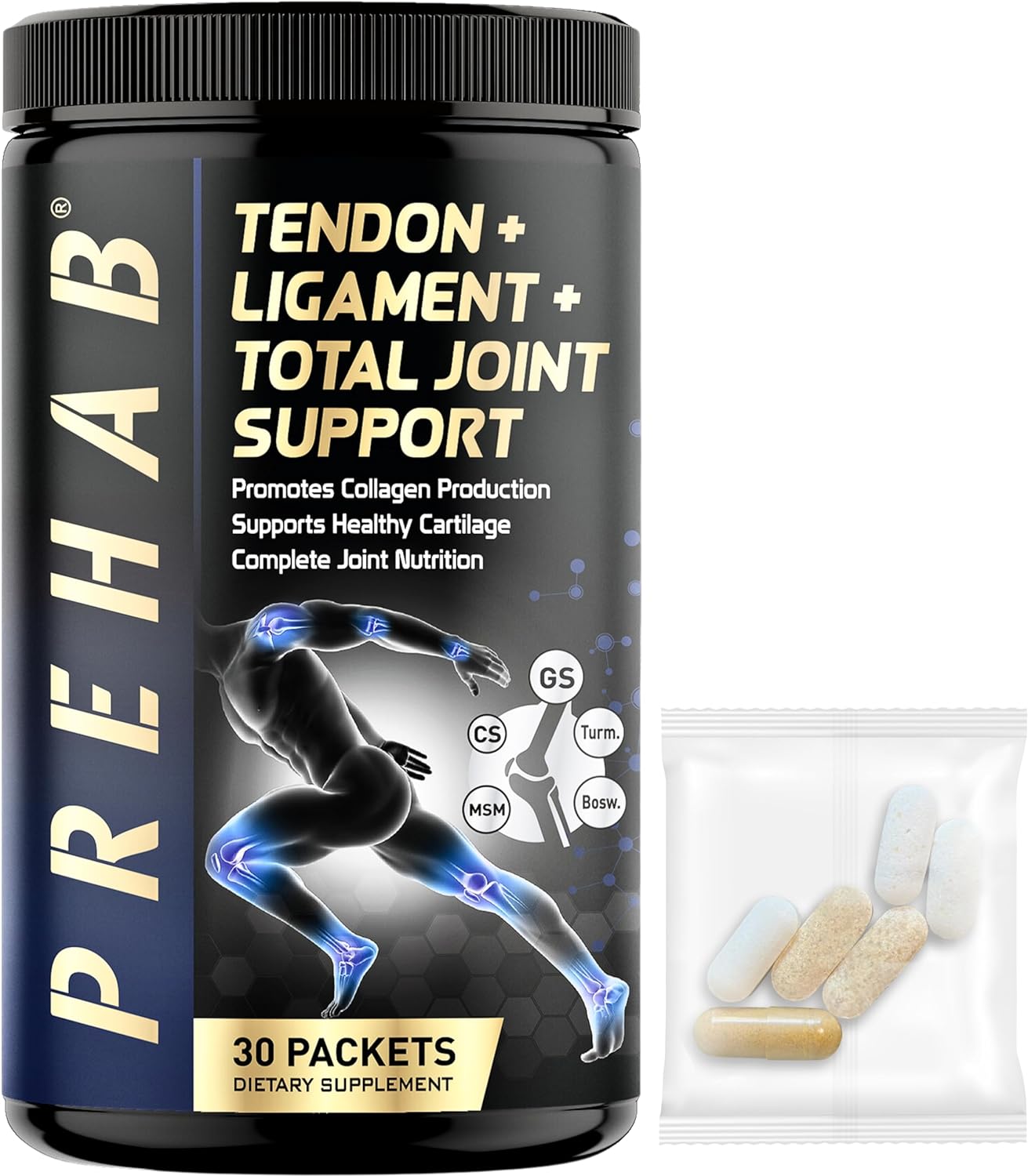 Premium Joint Supplement for Athletes - 40 Ingredient Complex with Glucosamine, Chondroitin, MSM, Turmeric, and Boswellia - Supports Tendons, Ligaments, and Total Joint Health