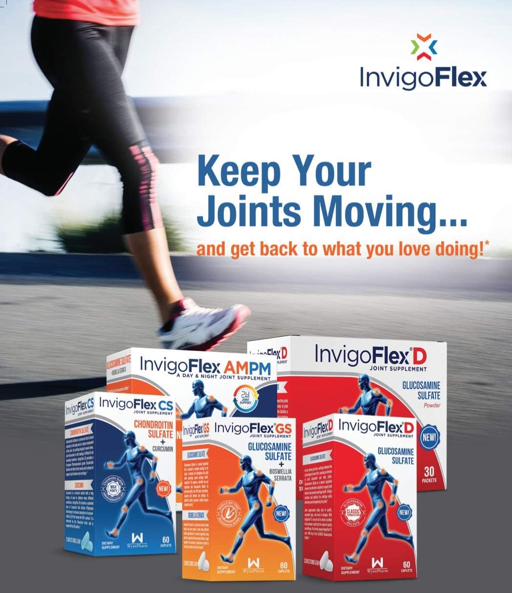 Premium Joint Supplement with 1500mg Glucosamine Sulfate - Supports Knees, Hands, Back, & Hips - 60 Ct Caplets