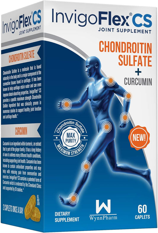 Premium Joint Supplement with Chondroitin Sulfate and Turmeric Curcumin for Knee, Hand, Back, and Hip Support