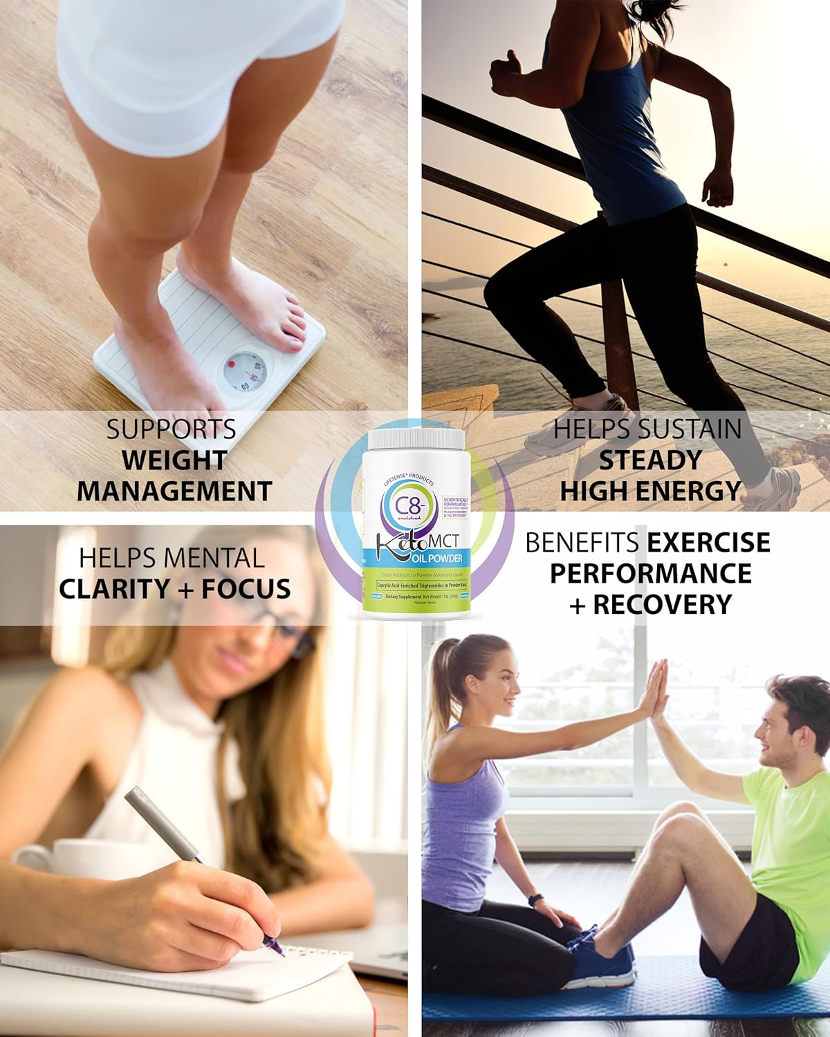 Premium Keto-Friendly MCT Oil Powder - Unflavored Coconut Oil Source, Developed by PhD Nutrition for Brain and Body Fuel