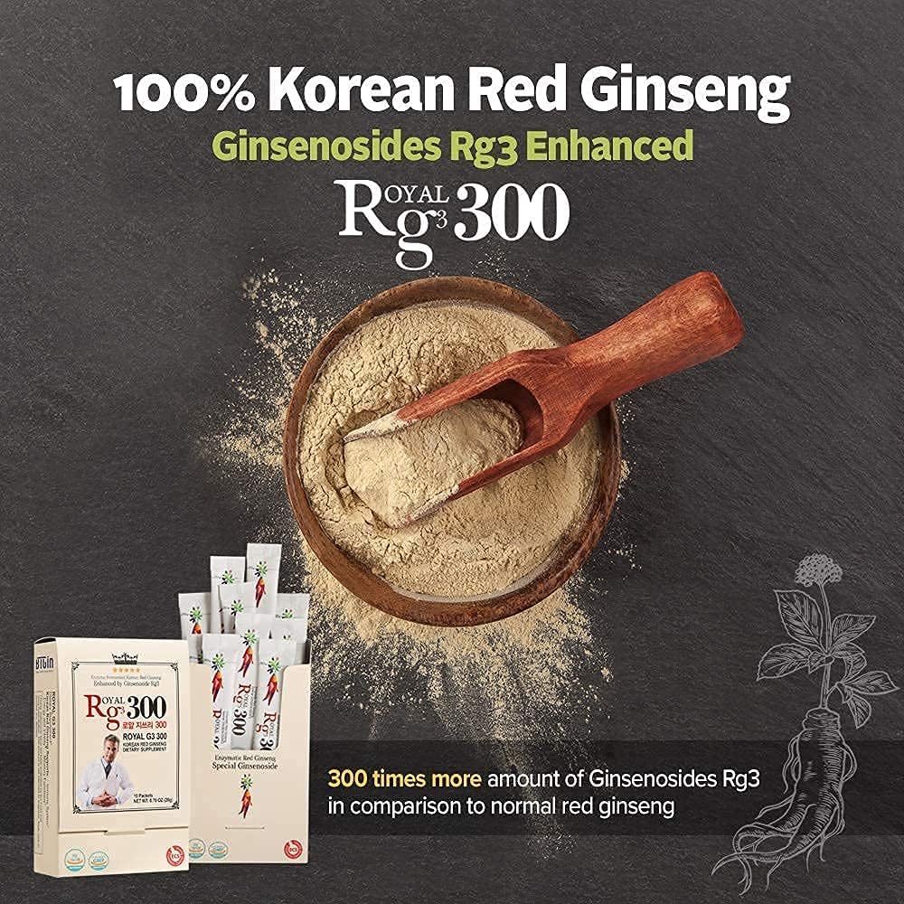 Premium Korean Red Ginseng Bundle with BTGIN Gin Hongsam & RG3 300