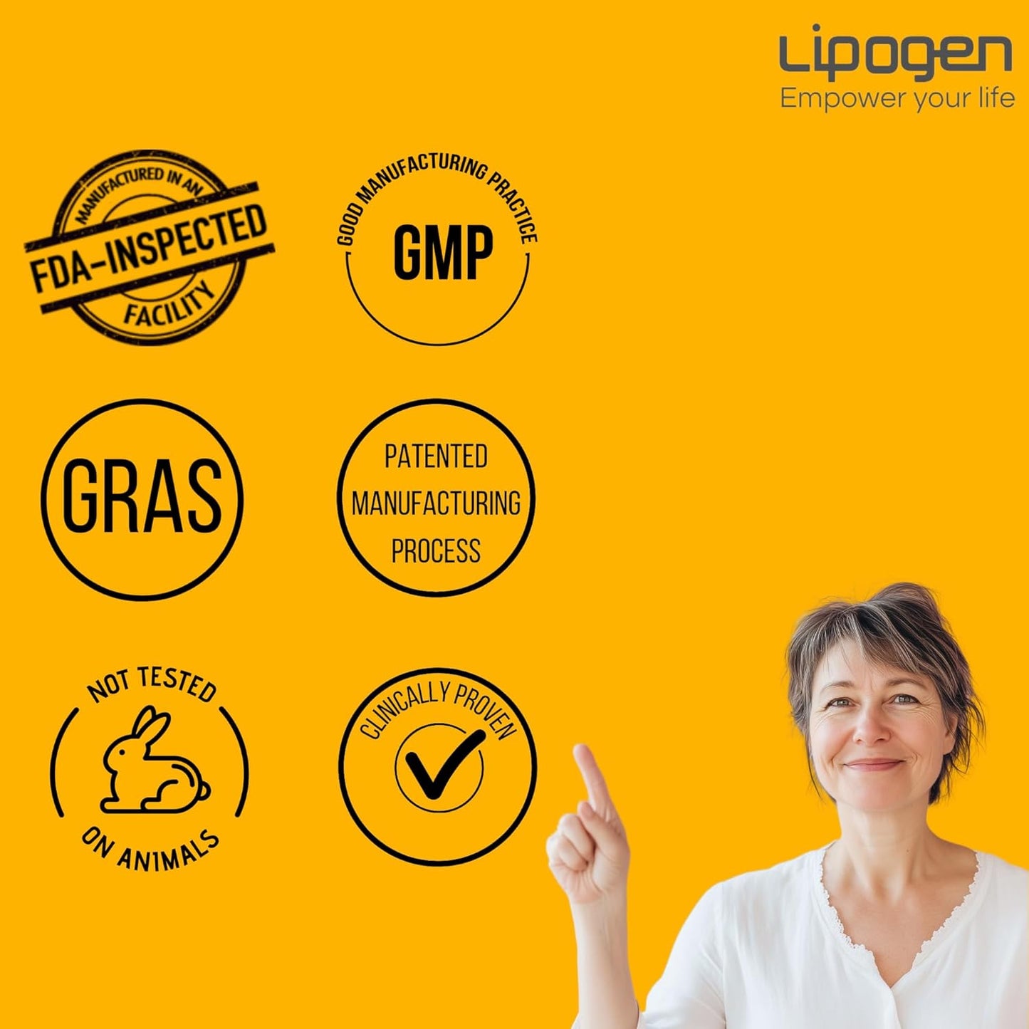 Premium Lipogen PS Plus Brain Supplements - Nootropic for Memory, Focus, and Brain Health - 60 Softgels, One Month Supply