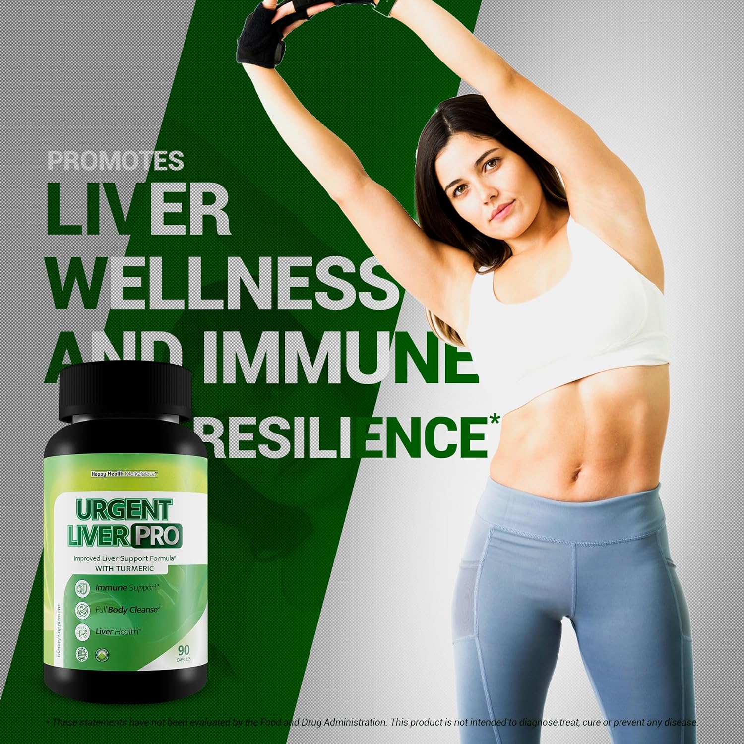 Premium Liver Support Supplement for Men and Women - Herbal Formula for Optimal Liver Health - Happy Health Marketplace Liver Pro