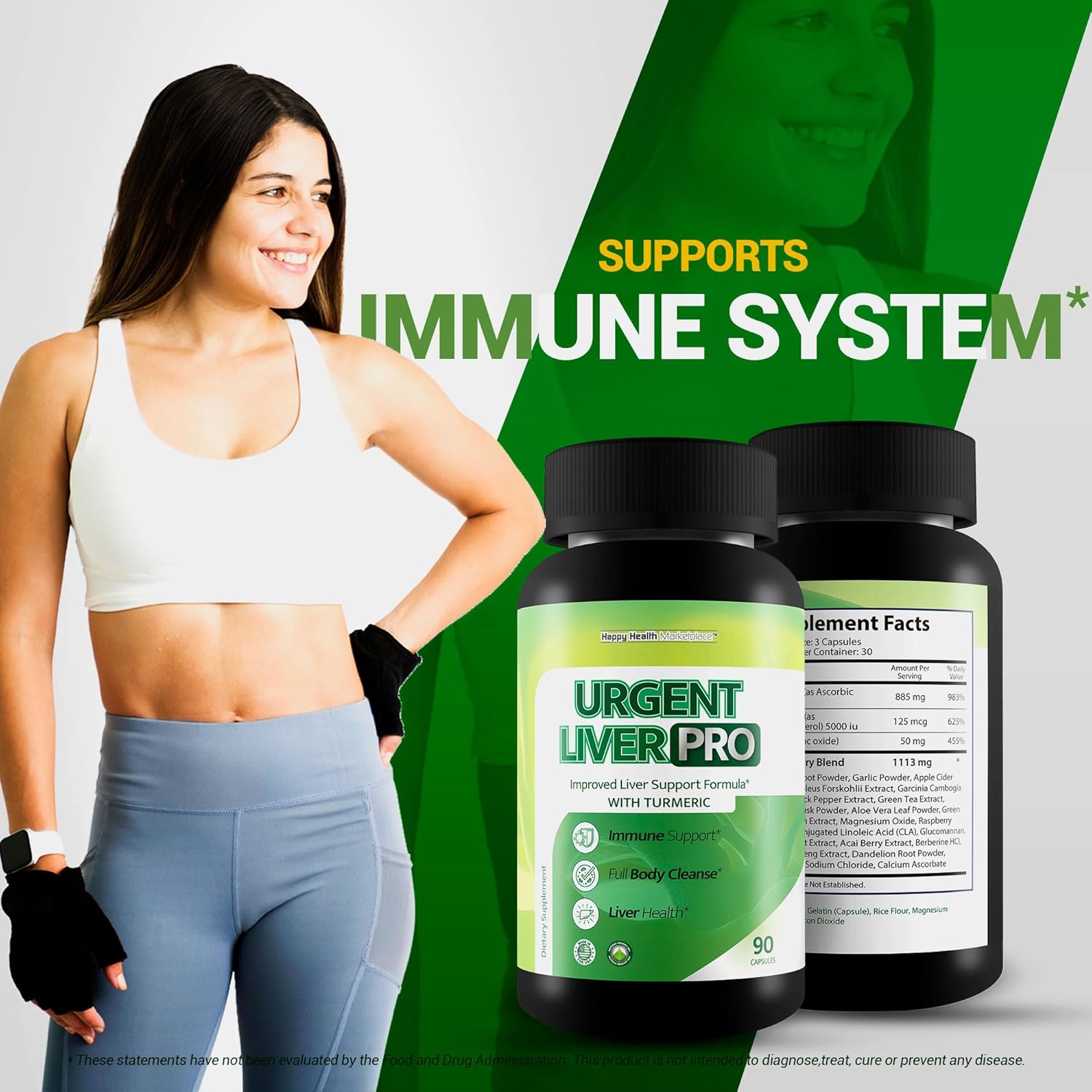 Premium Liver Support Supplement for Men and Women - Herbal Formula for Optimal Liver Health - Happy Health Marketplace Liver Pro