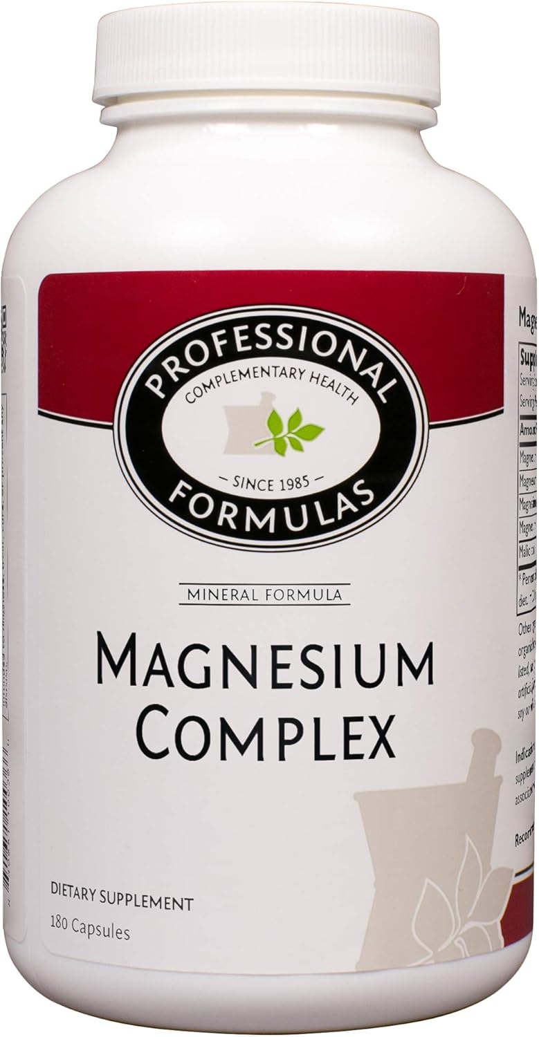 Premium Magnesium Complex Supplement for Cardio & Neuromuscular Health - 180ct - Vegan & Gluten-Free