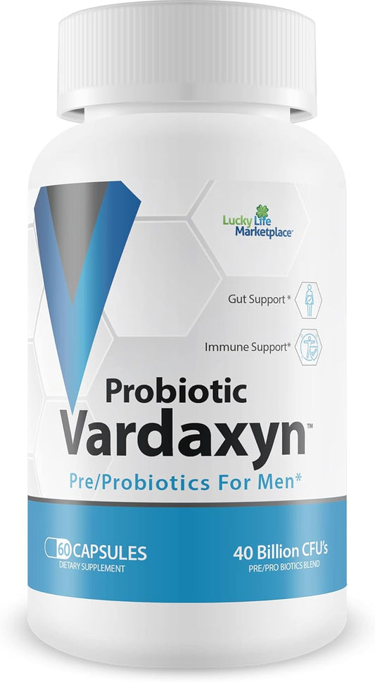 Premium Male Probiotic Formula for Gut, Mood, and Immune Health - Vardaxyn Male Probiotics with Prebiotics for Men