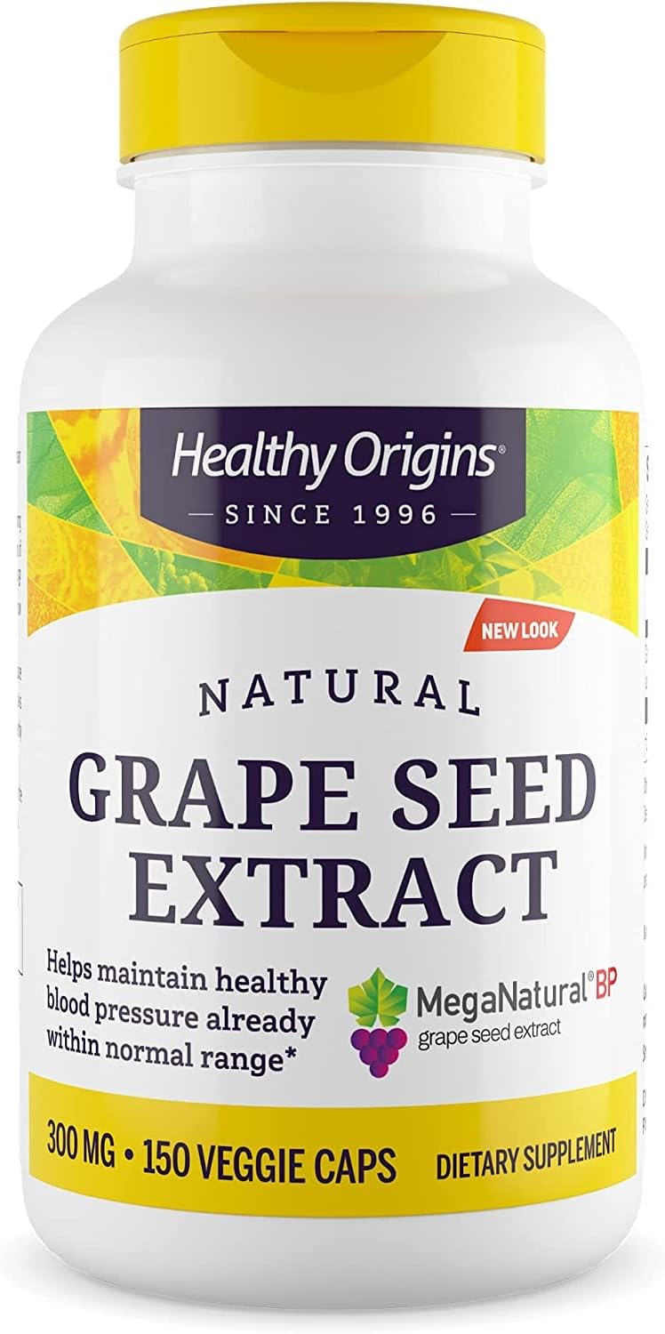 Premium MegaNatural BP-Grape Seed Extract Capsules 300mg - Blood Flow Support - Non-GMO & Gluten-Free - 150 Veggie Capsules
