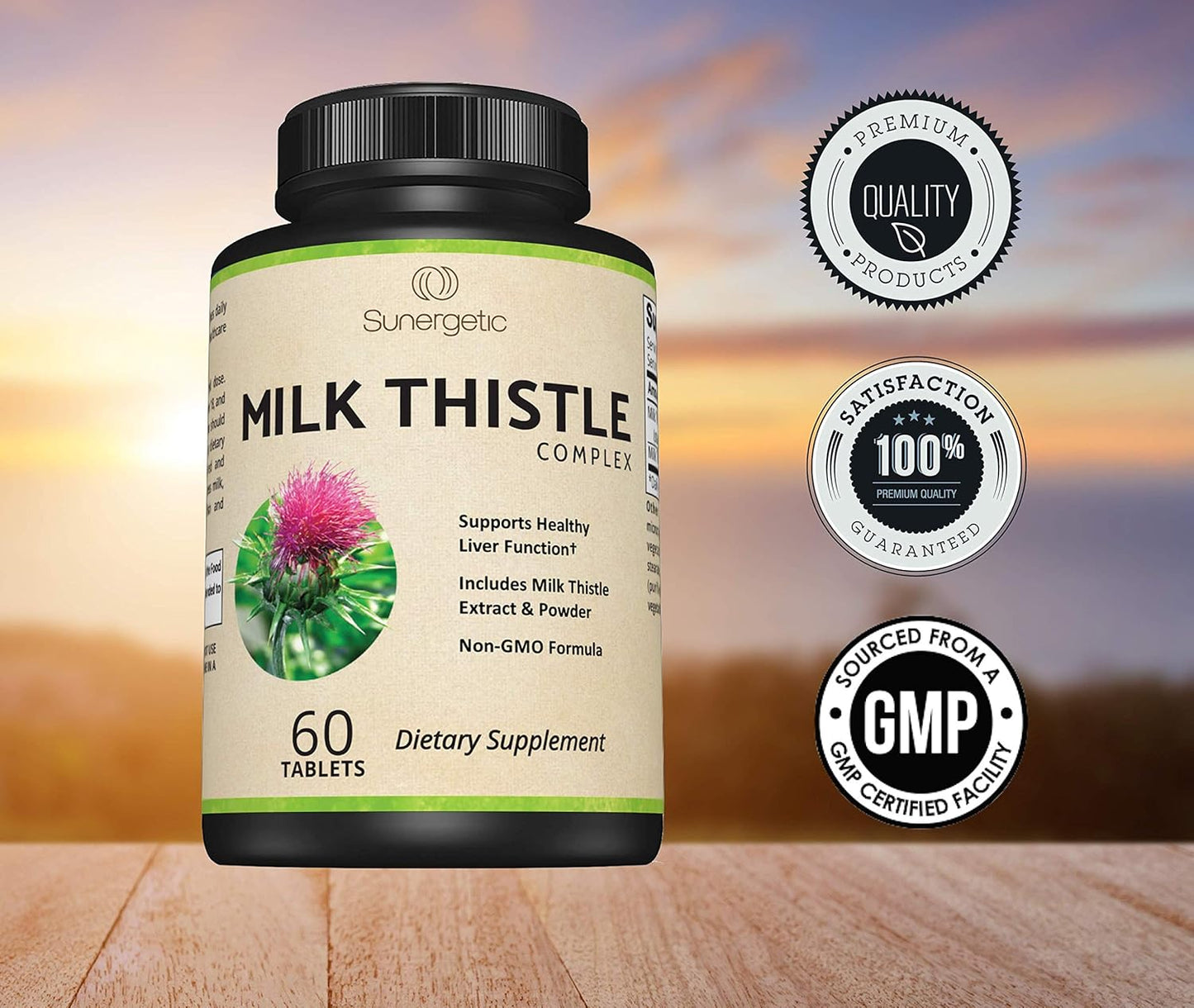 Premium Milk Thistle Complex for Healthy Liver Function - Detox & Cleanse - Powerful Extract & Seed Powder - 60 Tablets
